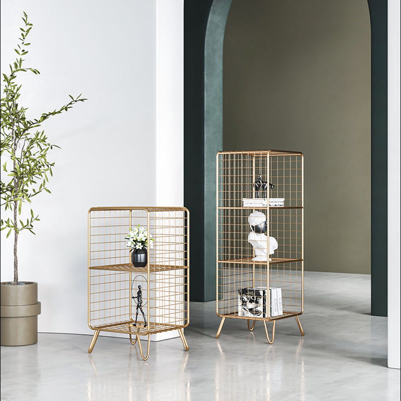 Glam Metal Bookshelf Standard Shelf Bookshelf for Home Office