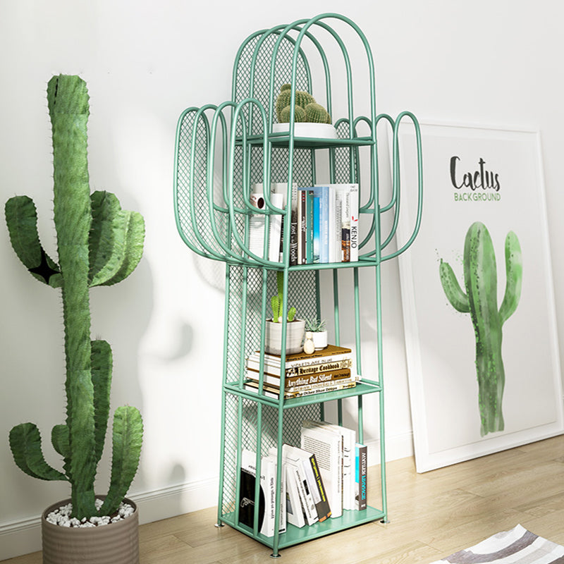 11.8" Wide Contemporary Shelf Bookcase Closed Back Metal Bookcase