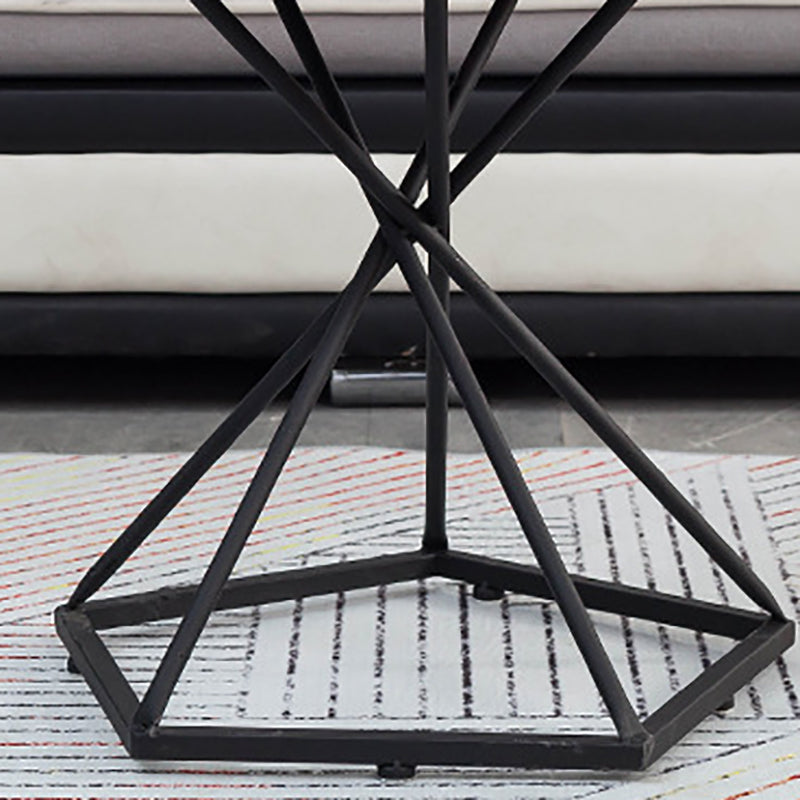 Contemporary Metal Accent Table Nightstand 19.68" H Bed Nightstand