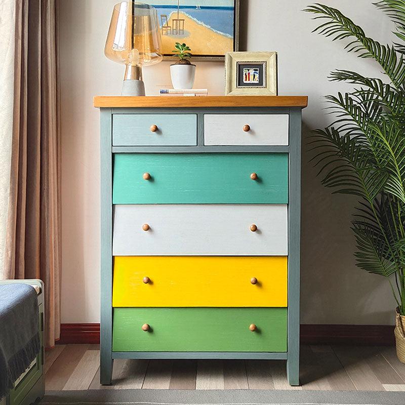 Coastal Storage Chest Manufactured Wood Dresser with 3/5/6/8 Drawers