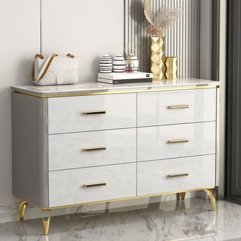 Glam Engineered Wood Storage Chest Bedroom Chest with Drawers