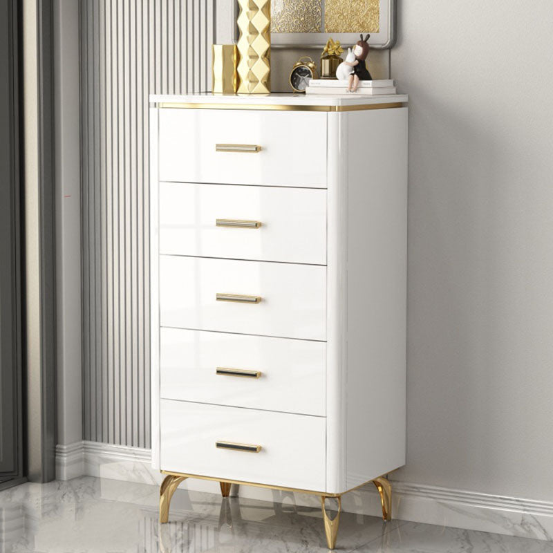 Glam Engineered Wood Storage Chest Bedroom Chest with Drawers