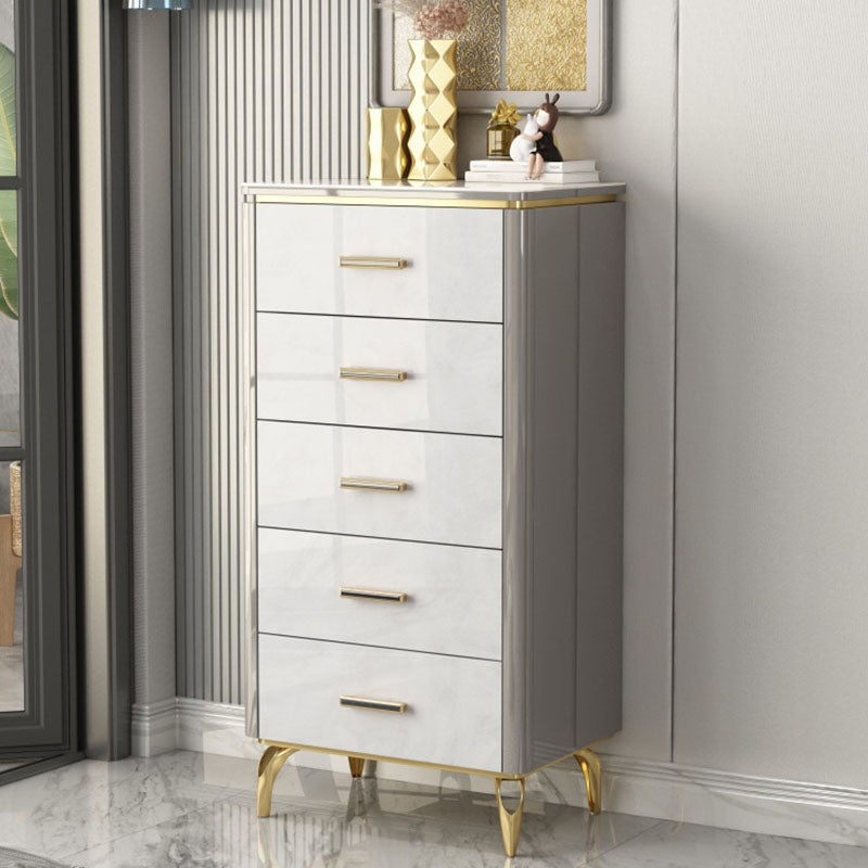 Glam Engineered Wood Storage Chest Bedroom Chest with Drawers