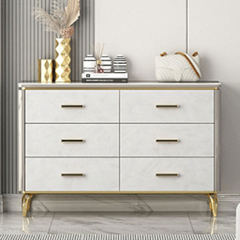 Glam Engineered Wood Storage Chest Bedroom Chest with Drawers