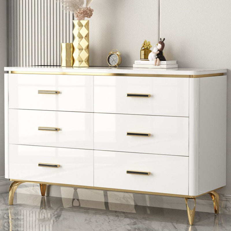 Glam Engineered Wood Storage Chest Bedroom Chest with Drawers