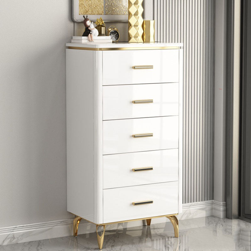 Glam Engineered Wood Storage Chest Bedroom Chest with Drawers