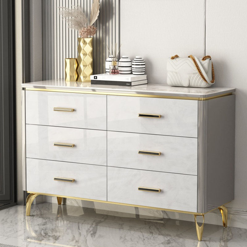 Glam Engineered Wood Storage Chest Bedroom Chest with Drawers