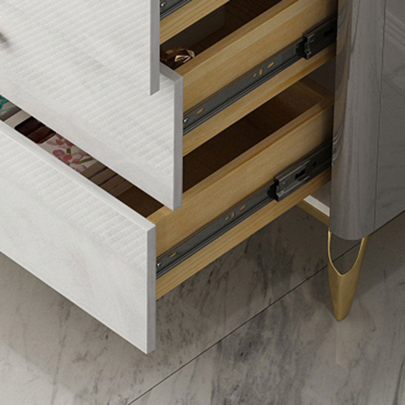 Glam Engineered Wood Storage Chest Bedroom Chest with Drawers