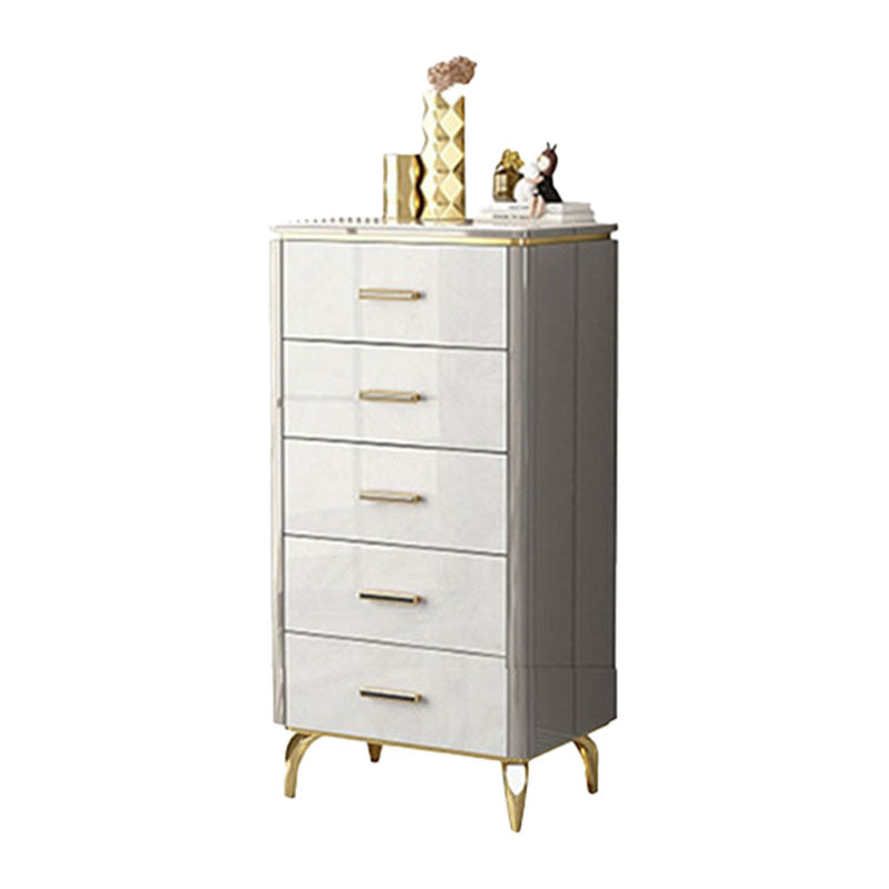 Glam Engineered Wood Storage Chest Bedroom Chest with Drawers