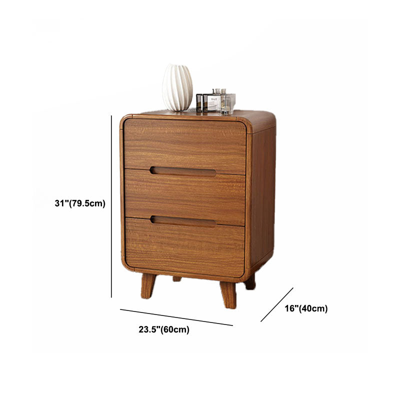 Contemporary Wooden Storage Chest Home Chest in Brown with Drawers