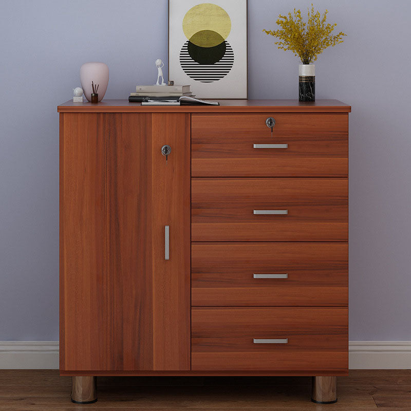 Contemporary Bedroom Engineered Wood Storage Chest Bedroom Chest with Drawers