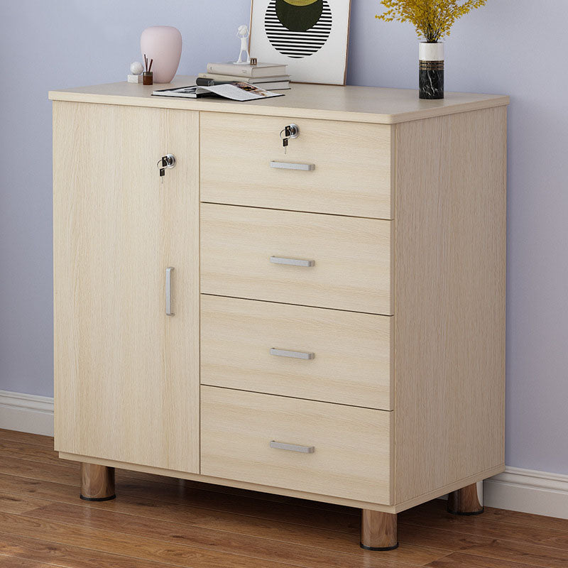 Contemporary Bedroom Engineered Wood Storage Chest Bedroom Chest with Drawers