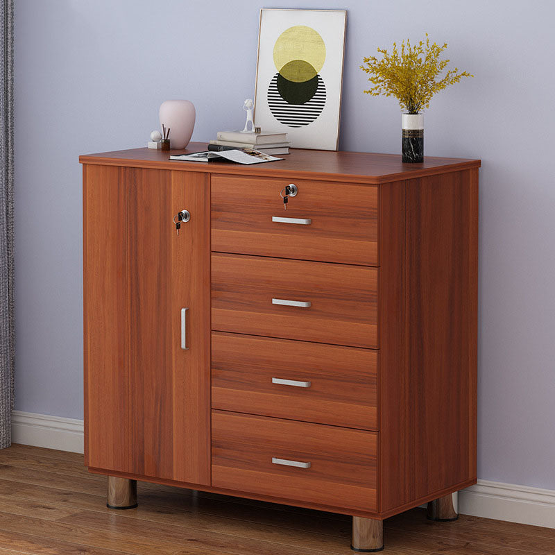 Contemporary Bedroom Engineered Wood Storage Chest Bedroom Chest with Drawers