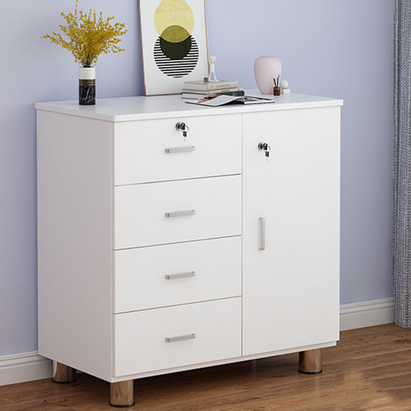 Contemporary Bedroom Engineered Wood Storage Chest Bedroom Chest with Drawers
