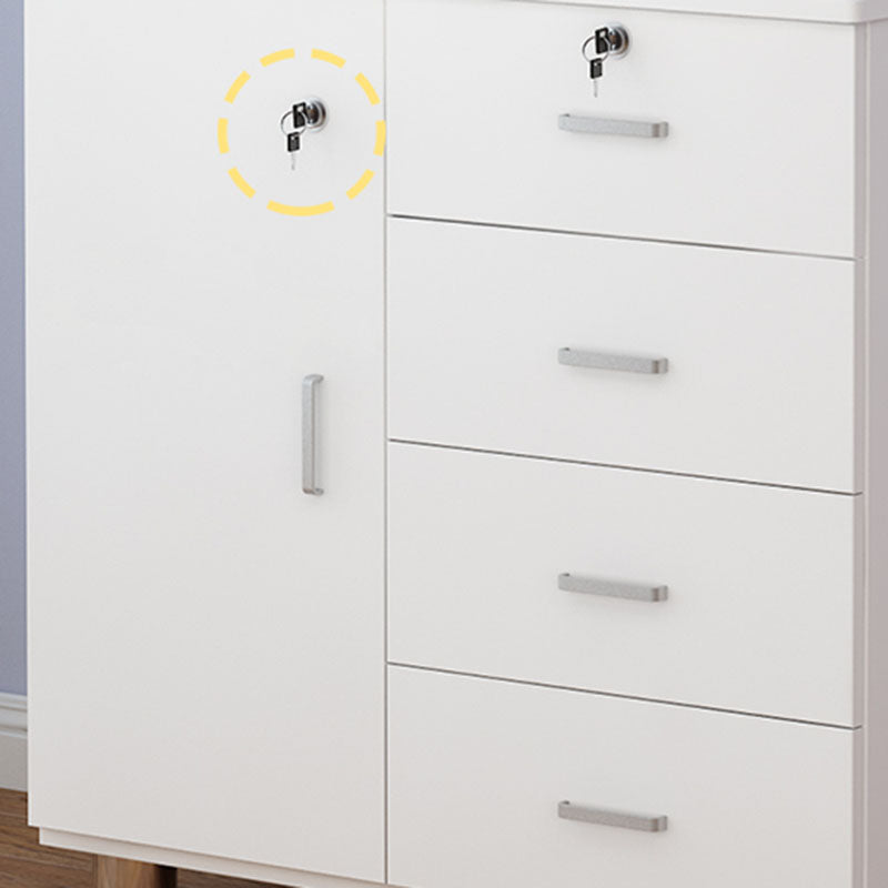 Contemporary Bedroom Engineered Wood Storage Chest Bedroom Chest with Drawers