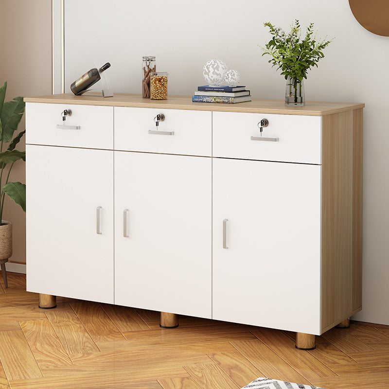 Contemporary Bedroom Engineered Wood Storage Chest Bedroom Chest with Drawers
