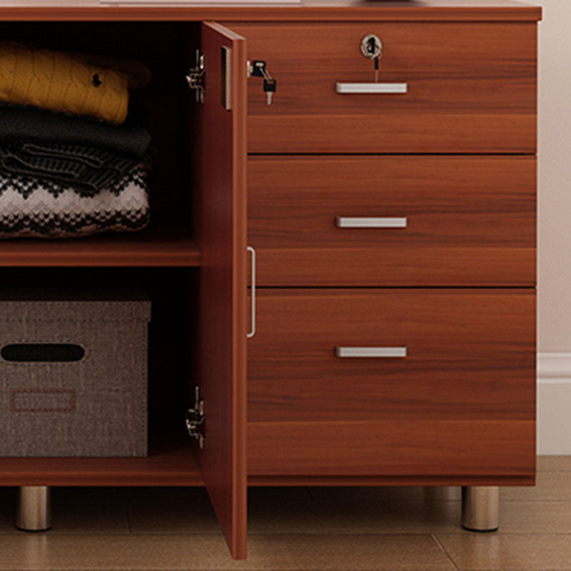 Contemporary Bedroom Engineered Wood Storage Chest Bedroom Chest with Drawers