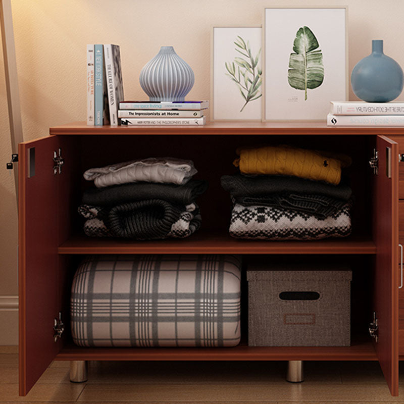 Contemporary Bedroom Engineered Wood Storage Chest Bedroom Chest with Drawers