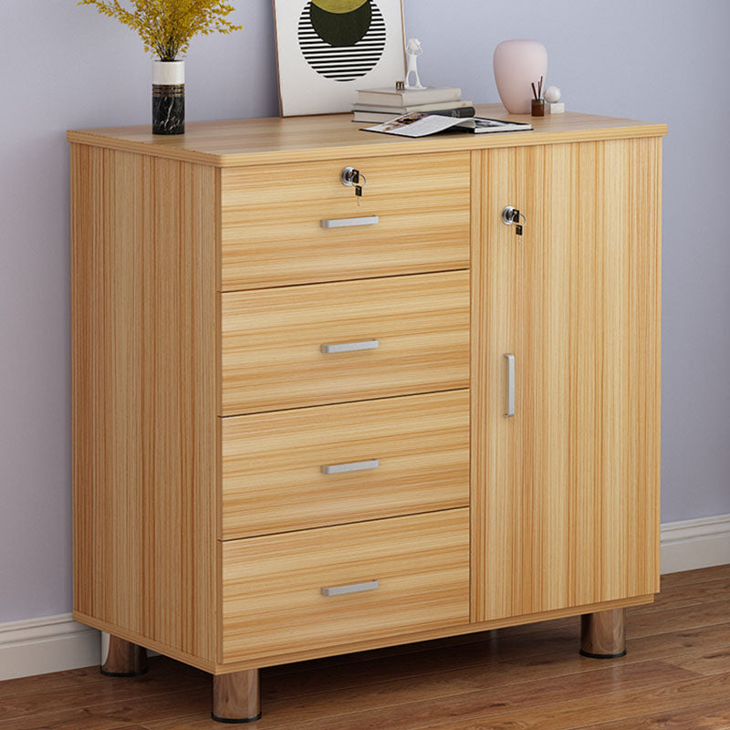 Contemporary Bedroom Engineered Wood Storage Chest Bedroom Chest with Drawers