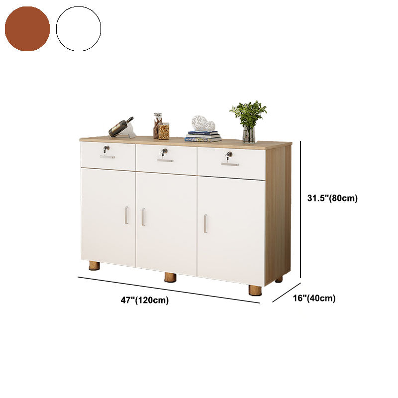 Contemporary Bedroom Engineered Wood Storage Chest Bedroom Chest with Drawers