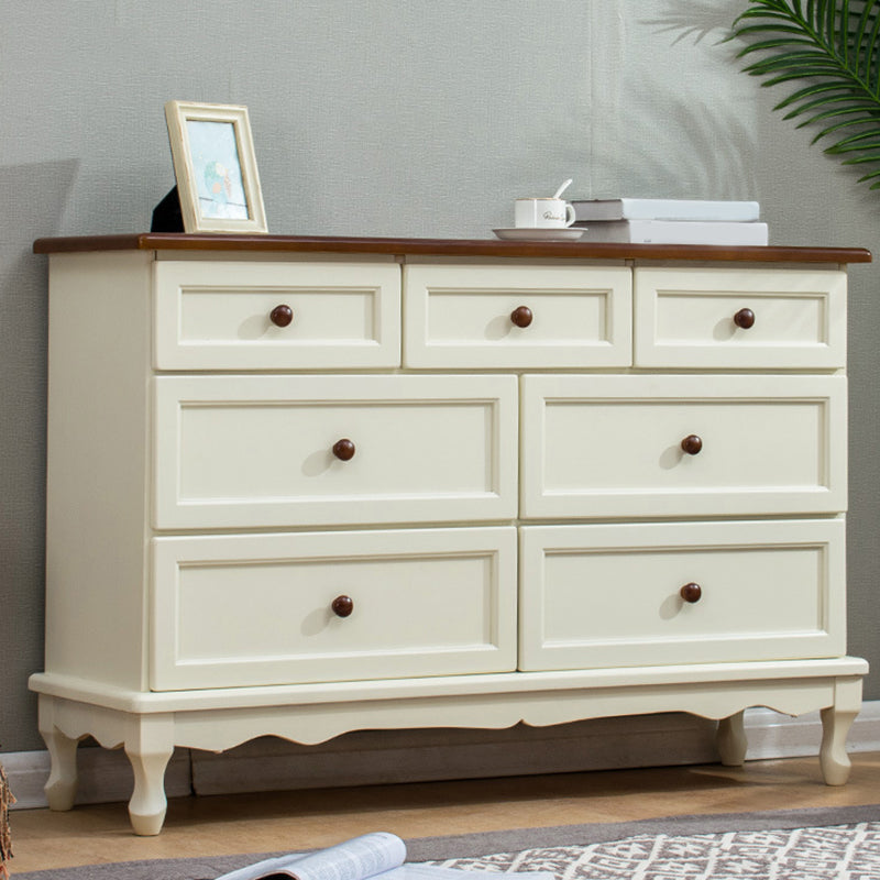 Nautical Solid Wood Storage Chest Bedroom Chest with Multi Drawers
