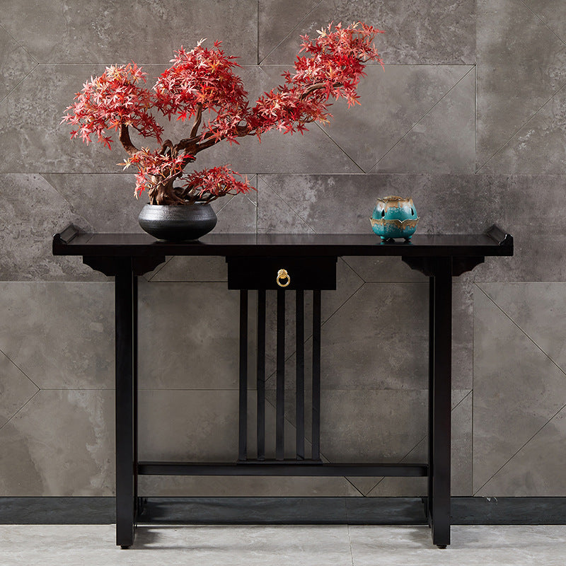 31.5" Tall 1-drawer Console Table Solid Wood Accent Table for Hall