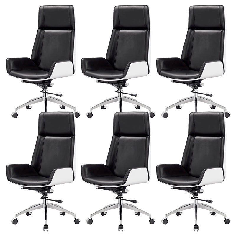 Modern Armless Office Chair Swivel Height-adjustable Chair with Wheels