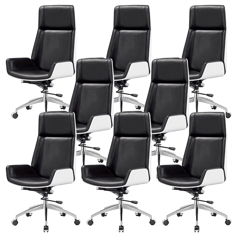 Modern Armless Office Chair Swivel Height-adjustable Chair with Wheels