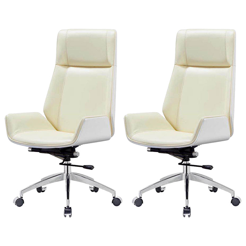 Modern Armless Office Chair Swivel Height-adjustable Chair with Wheels