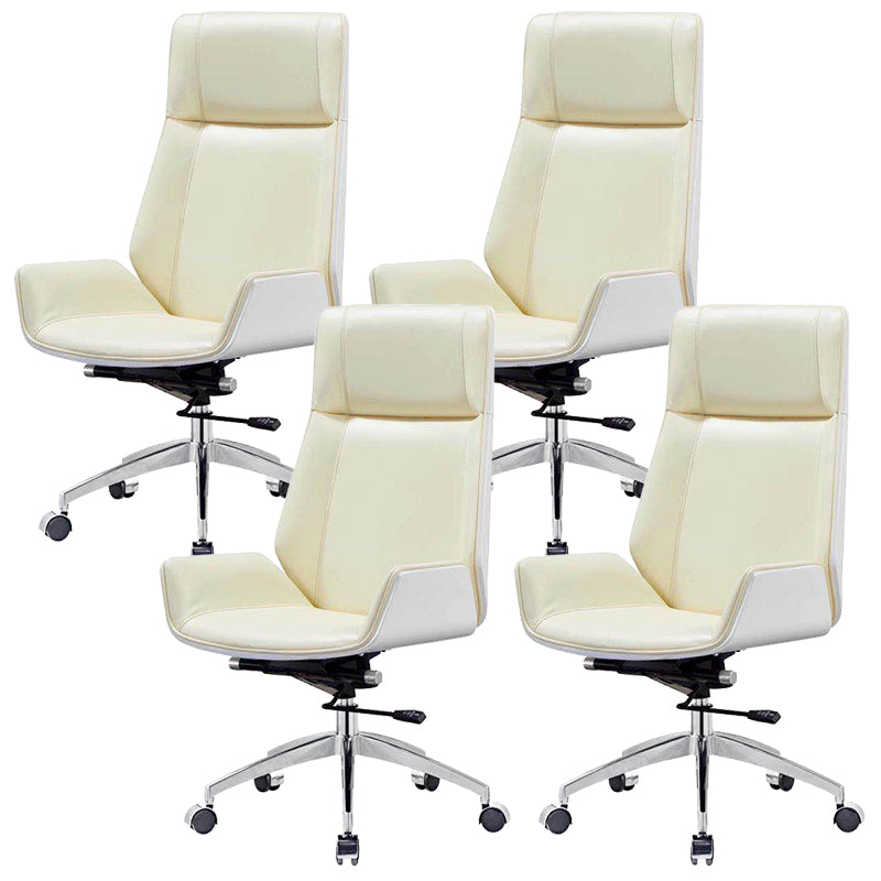 Modern Armless Office Chair Swivel Height-adjustable Chair with Wheels
