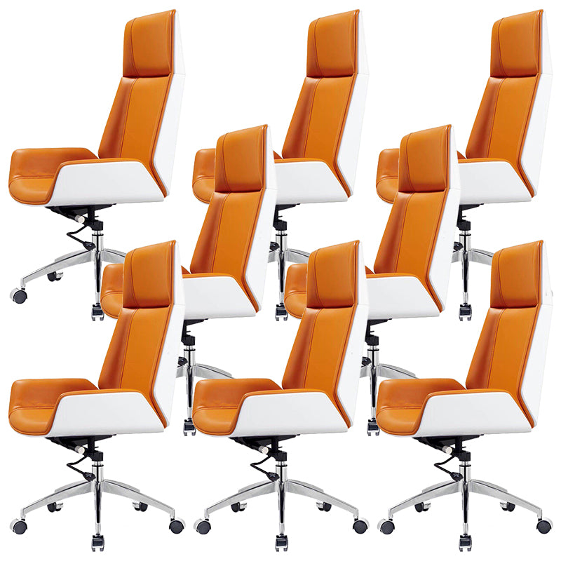 Modern Armless Office Chair Swivel Height-adjustable Chair with Wheels