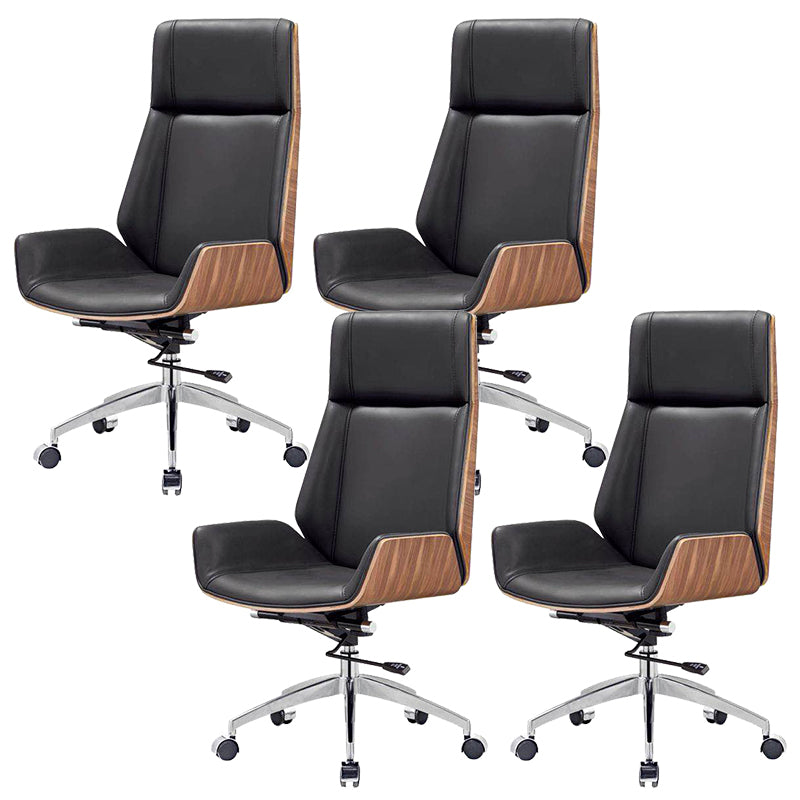 Modern Armless Office Chair Swivel Height-adjustable Chair with Wheels