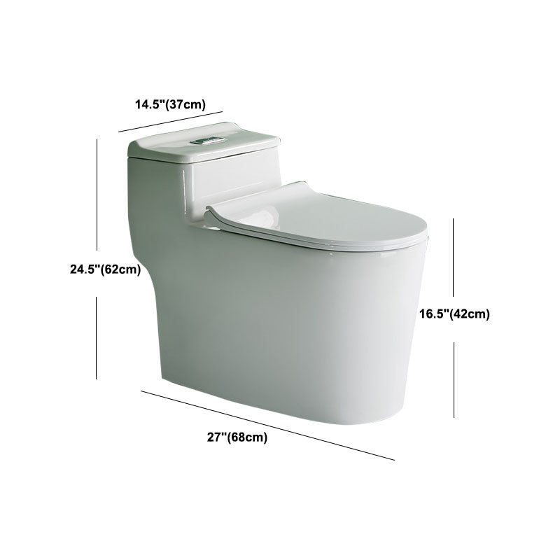 All-In-One Elongated Toilet Dual Flush Siphon Jet Water Saving Toilet with Toilet Seat