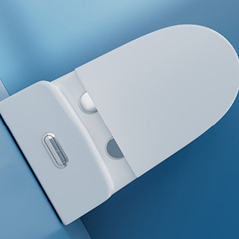 White Elongated One-Piece Toilet Siphon Jet Water Saving Flush Toilet with Toilet Seat