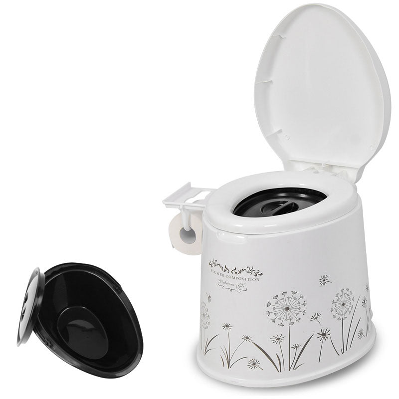 Modern Plastic Toilet Floor Mounted Toilet Bowl with Seat for Washroom
