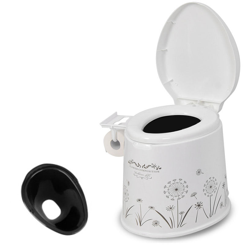 Modern Plastic Toilet Floor Mounted Toilet Bowl with Seat for Washroom