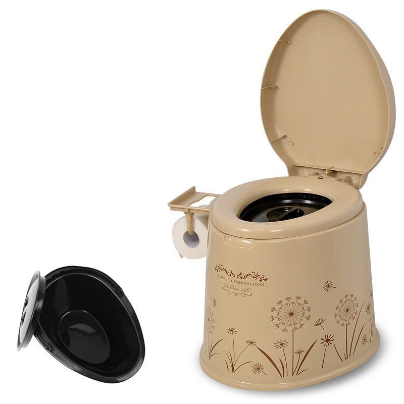 Modern Plastic Toilet Floor Mounted Toilet Bowl with Seat for Washroom