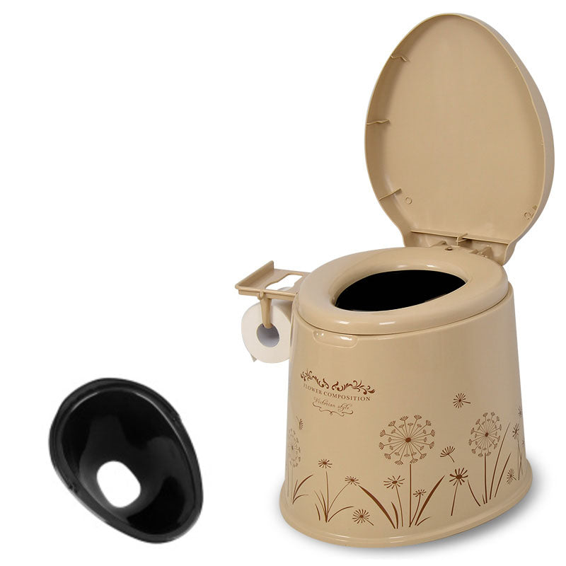 Modern Plastic Toilet Floor Mounted Toilet Bowl with Seat for Washroom