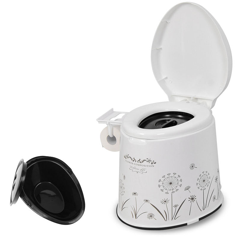 Modern Plastic Toilet Floor Mounted Toilet Bowl with Seat for Washroom