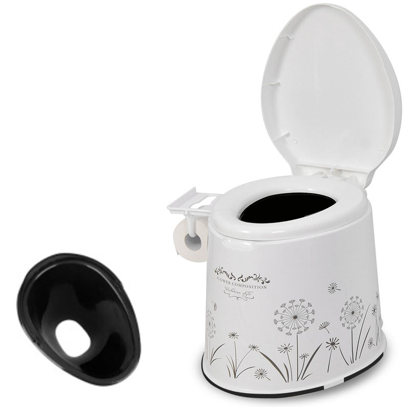 Modern Plastic Toilet Floor Mounted Toilet Bowl with Seat for Washroom