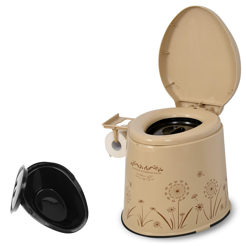 Modern Plastic Toilet Floor Mounted Toilet Bowl with Seat for Washroom