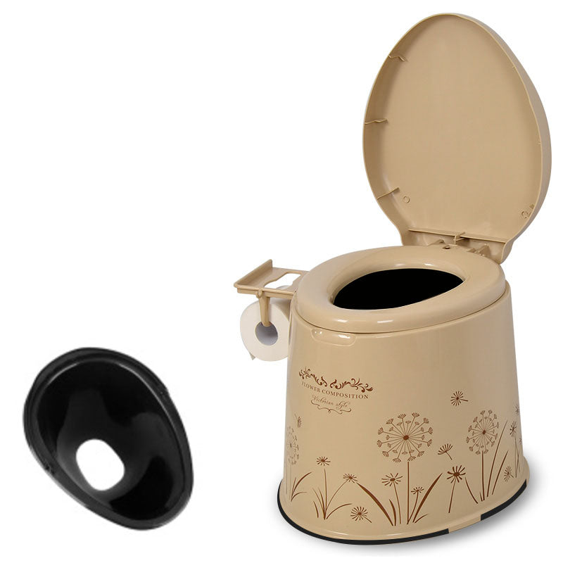 Modern Plastic Toilet Floor Mounted Toilet Bowl with Seat for Washroom