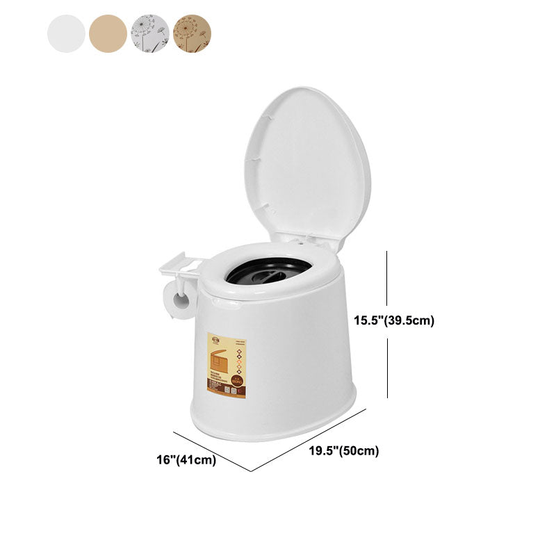 Modern Plastic Toilet Floor Mounted Toilet Bowl with Seat for Washroom
