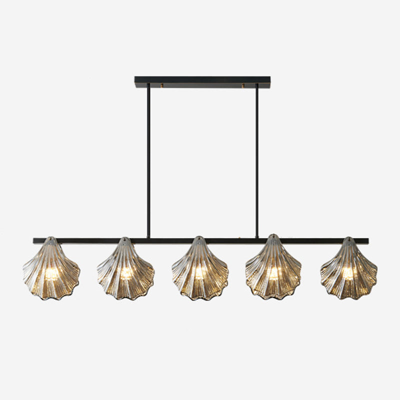 Glass Shell Shape Chandelier Light Modern Style Multi Lights Chandelier Light Fixture