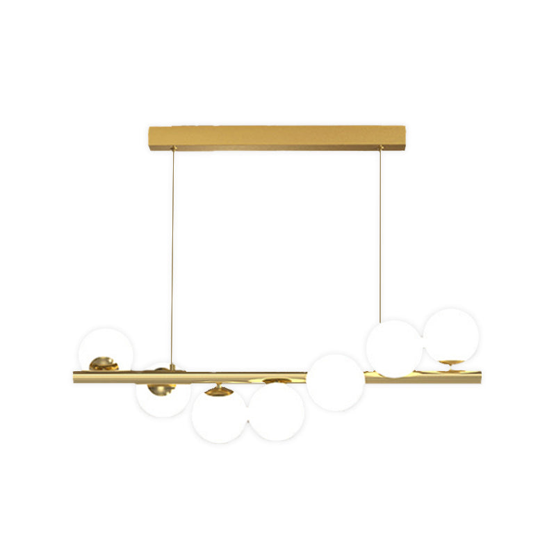 Glass Ball Shape Chandelier Light Modern Multi Lights Chandelier Light Fixture in Gold