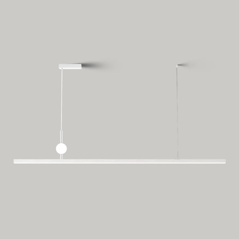 White LED Island Light Modern Island Hanging Light with Acrylic Shade for Living Room