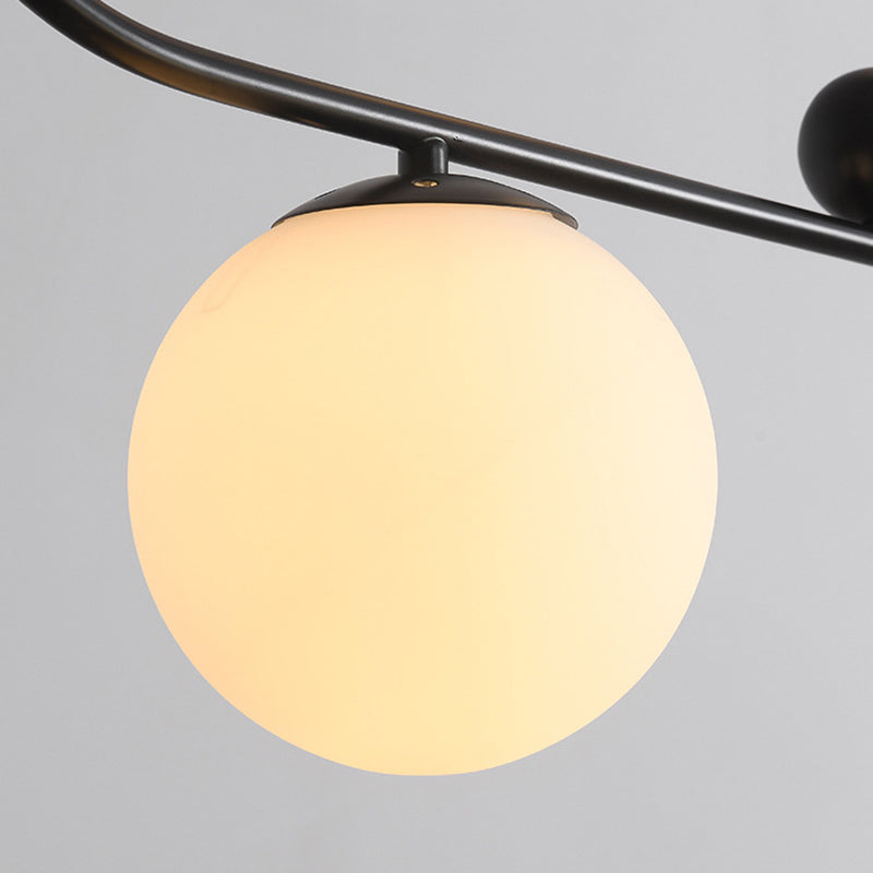 Glass Ball Shape Chandelier Light Modern Style Multi Lights Chandelier Light Fixture