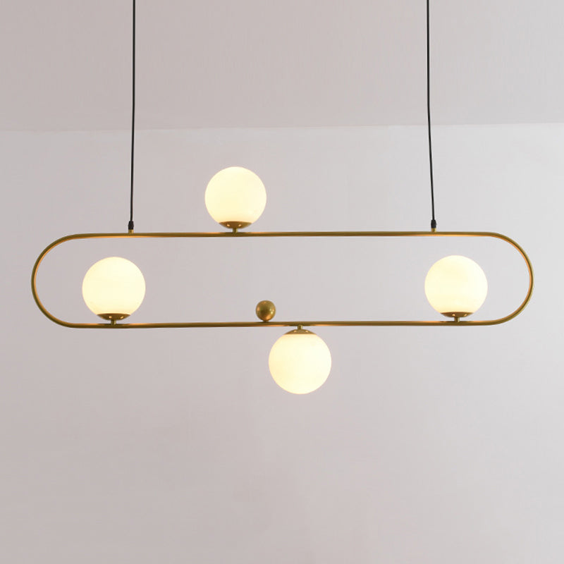 Glass Ball Shape Chandelier Light Modern Style Multi Lights Chandelier Light Fixture