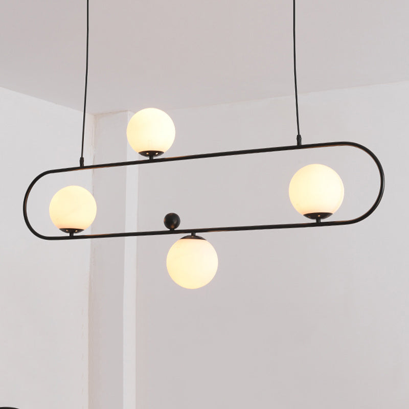 Glass Ball Shape Chandelier Light Modern Style Multi Lights Chandelier Light Fixture