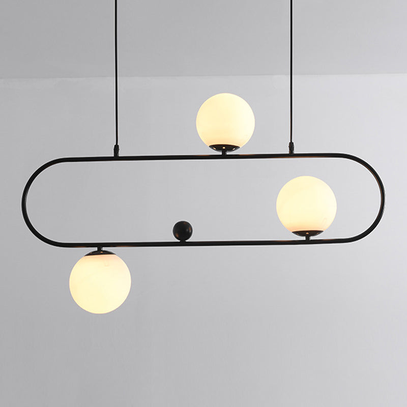 Glass Ball Shape Chandelier Light Modern Style Multi Lights Chandelier Light Fixture